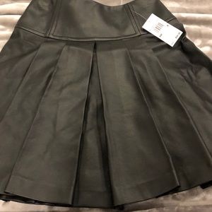 Michael Kors black ,pleated leather skirt
